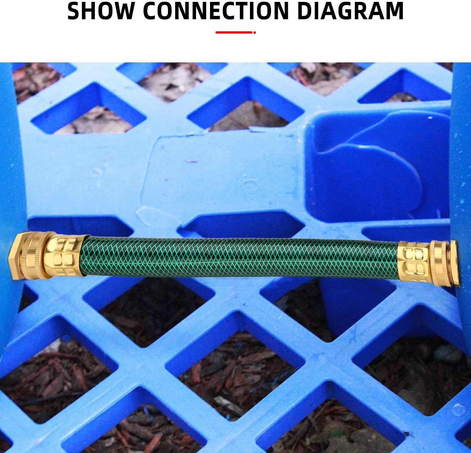2PCS Rain Barrel Hose Connector, Rain Barrel Overflow Linking Kit
