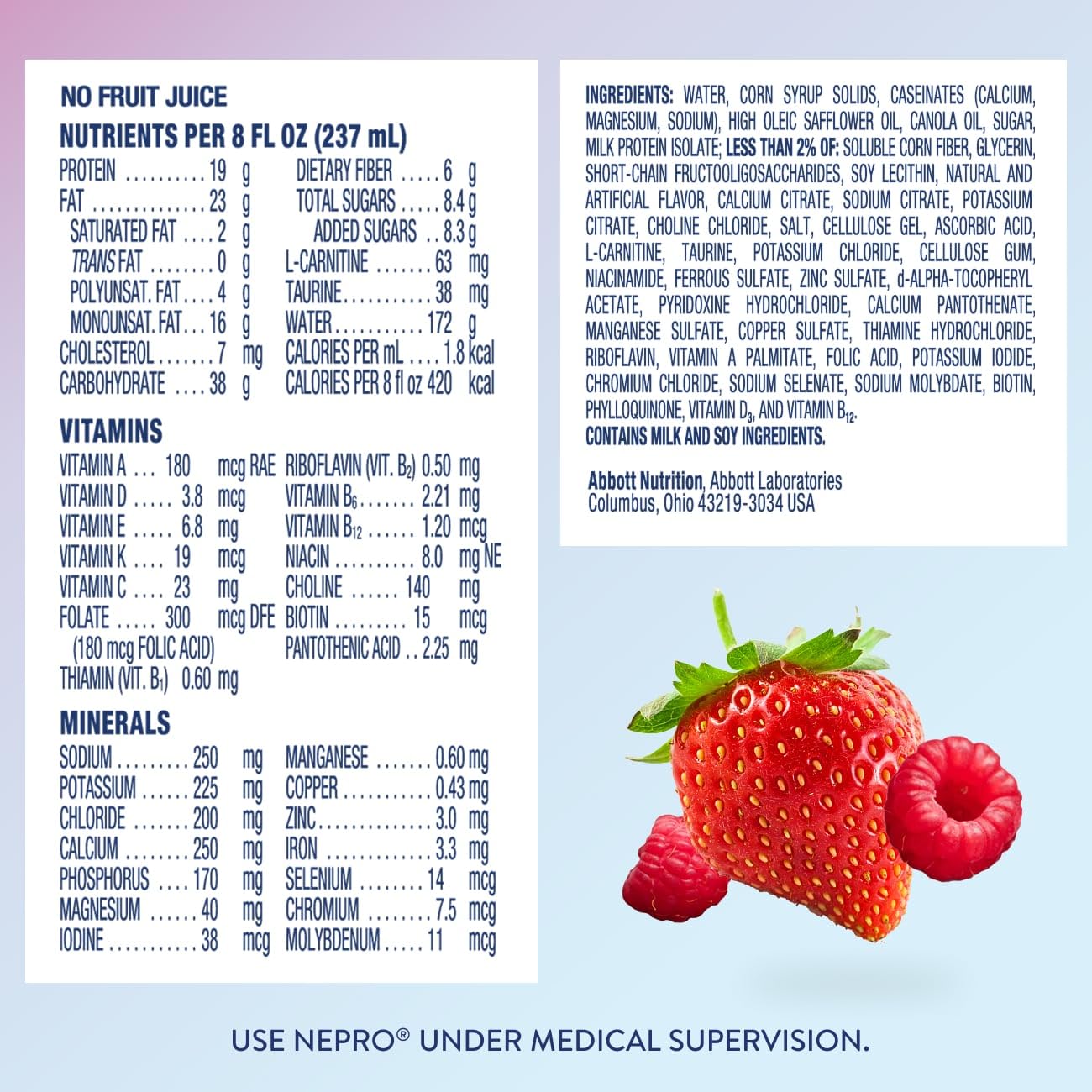 Nepro Renal Nutrition Shake for People on Dialysis, Vanilla, 24ct