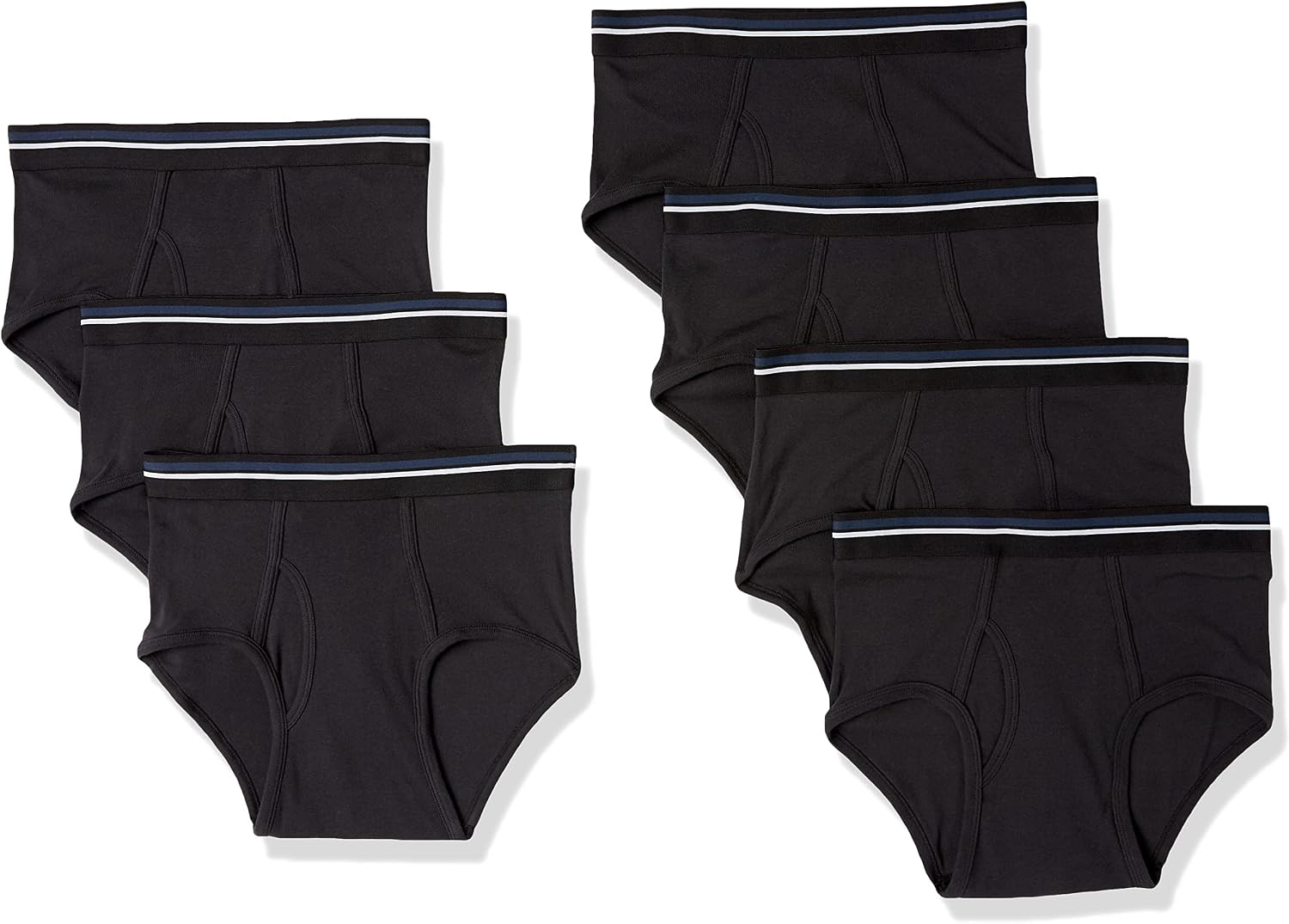 Amazon Essentials Men's Breathable Ribbed Knit Briefs with Elasticized Waistband, Multipacks