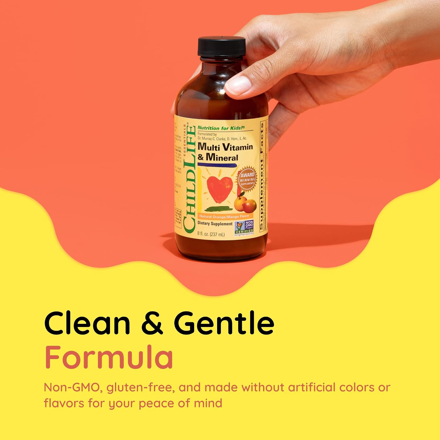 CHILDLIFE ESSENTIALS Kids Multivitamin & Mineral, Mango, 8 Fl Oz (2 Pack) | Vitamins for Kids, Liquid Multivitamin Supplement, Toddler & Baby Wellness, Natural, & Mineral