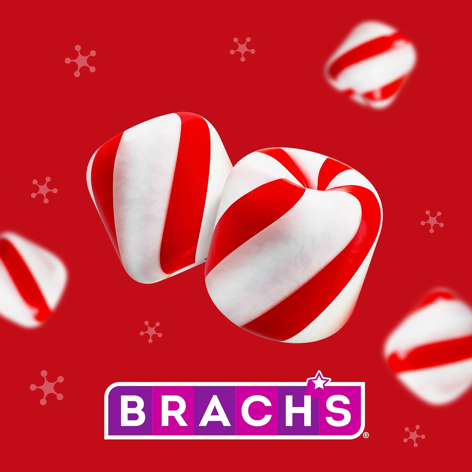 Brach's Sweet Stripes Soft Peppermint Candy, Individually Wrapped, 350 Ct | Melt-away soft peppermint mints, red & white, real peppermint oil, individually wrapped, party, candy dish