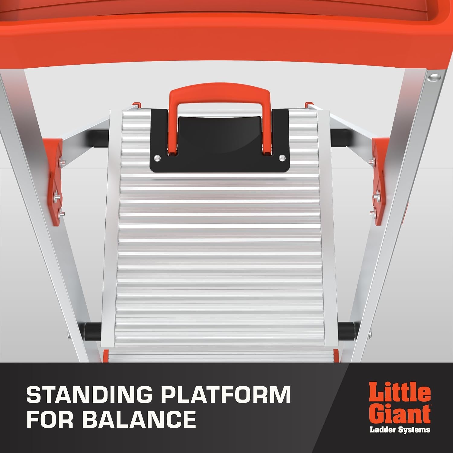 Little Giant Flip N Lite 5-ft Aluminum Stepladder, 15273-001 | Ultra Lightweight Ladder, Easy Release Handle, Wide Anti Slip Steps