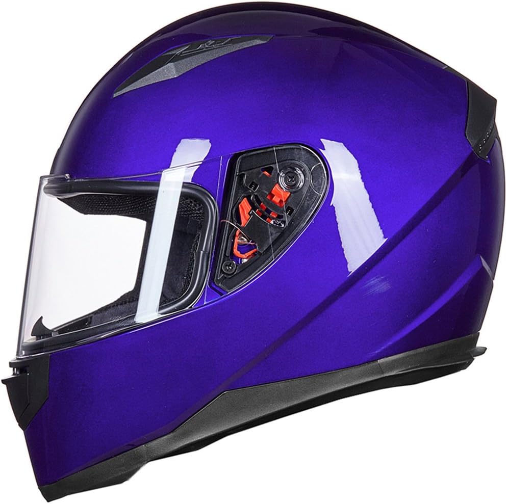 ILM Full Face Motorcycle Street Bike Helmet with Removable Winter Neck Scarf + 2 Visors DOT Model ILM-313