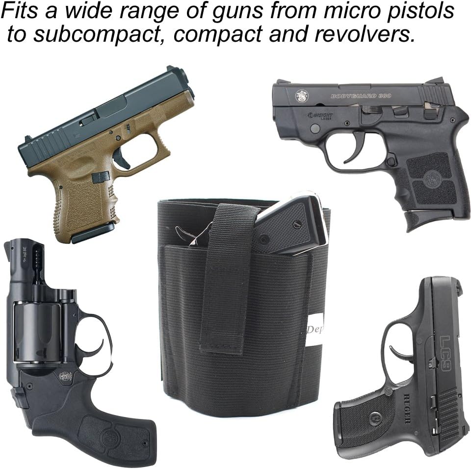 Ankle Holster for Concealed Carry Compatible with G42, 43, 36, 26, Ruger LCP, LC9,and Similar Guns