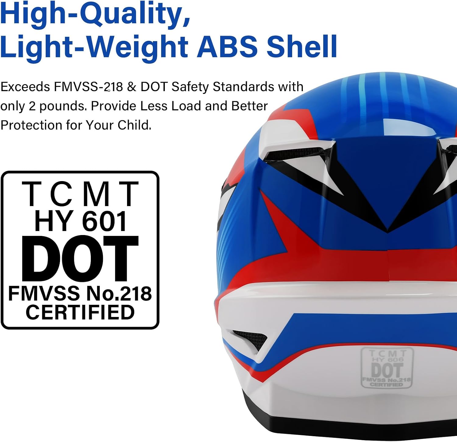 TCMT Youth Dirt Bike Helmet DOT Certified - Kids Full Face Motocross ATV Helmet with Goggles, Gloves and Helmet Bag for Off-Road, BMX, MX, Street Riding