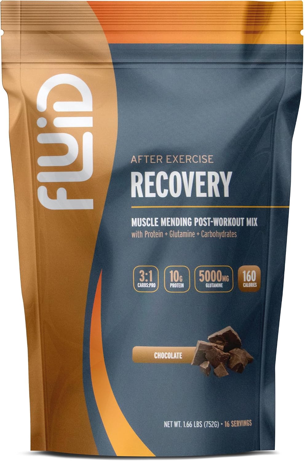 Fluid Recovery, Post-Workout Drink Mix, Whey Isolate Protein, L-Glutamine, Carbs, All Natural Ingredients, Gluten-Free, Lactose-Free (Tropical Fruit)