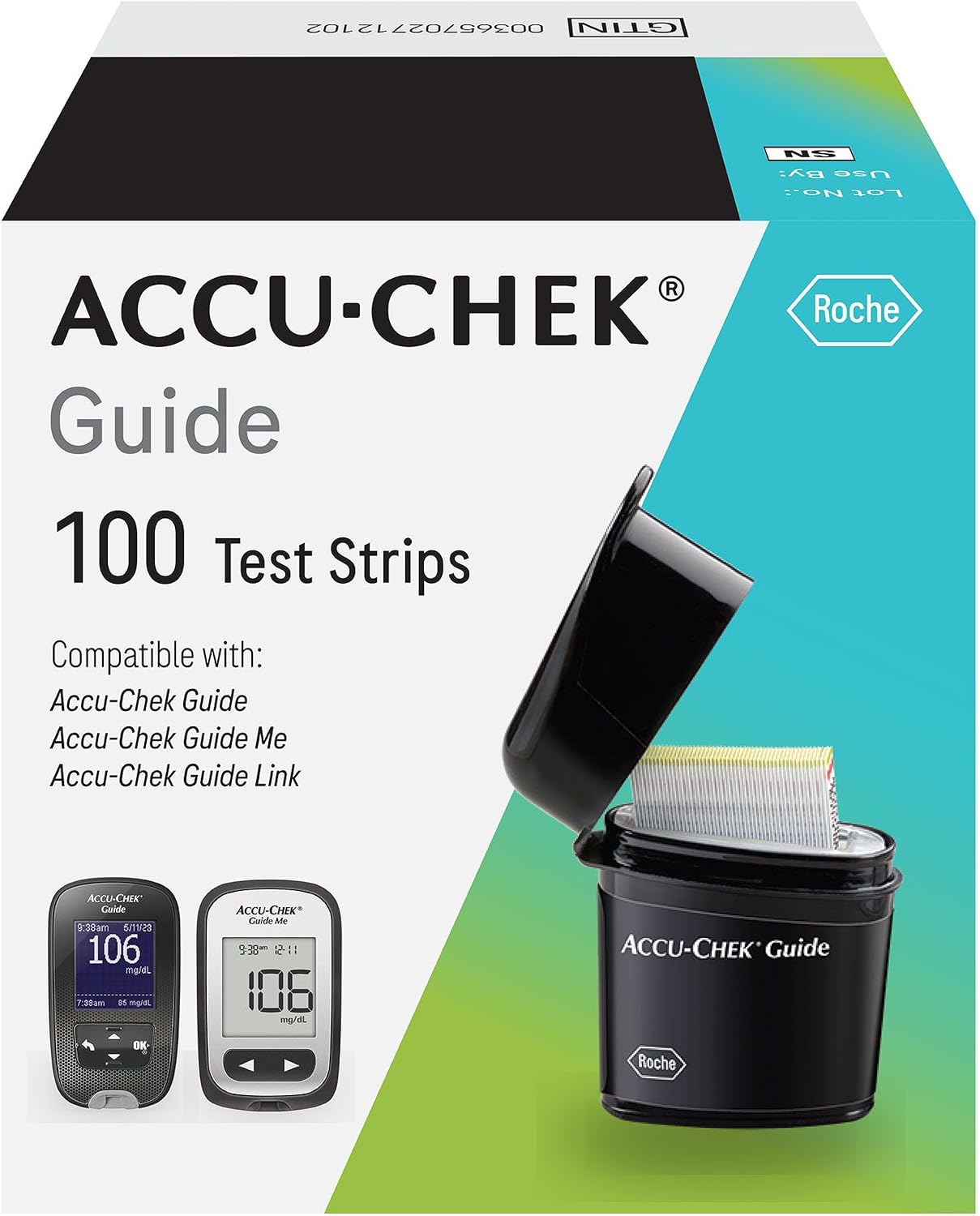 Accu-Chek Guide Glucose Test Strips, Pack of 50 | Diabetic Blood Sugar Testing