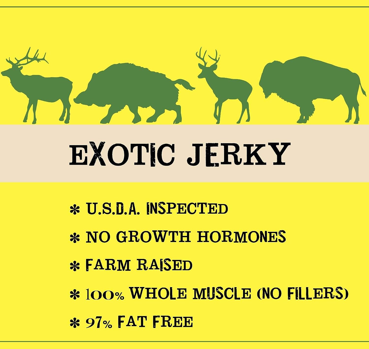 Jerky.com Exotic Jerky Variety Pack | 4pc Wild Game Snacks Sampler with Venison, Elk, Buffalo & Wild Boar | High Protein, Keto, Exotic Jerky Gifts for Men | Gifts for Men & Hunters | Venison, Elk, Buffalo & Wild Boar, High Protein, Keto Friendly, Exotic…