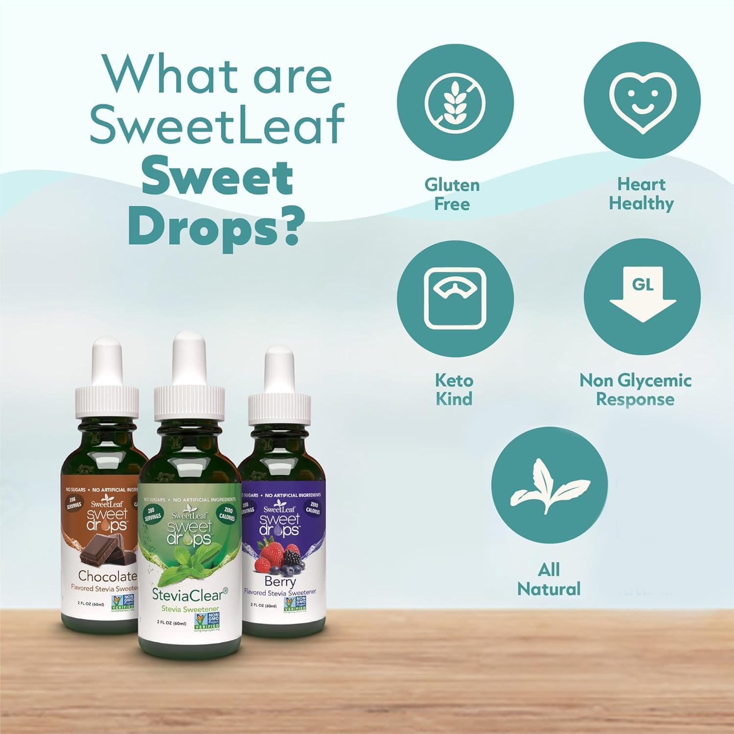 SweetLeaf Stevia Drops Liquid Sweetener, SteviaClear - 4 Fl Oz, Pack of 2 | Unflavored Sweet Drops, Organic Stevia Leaf Extract, Zero Calorie, No Erythritol, Sugar Substitute, With Dropper