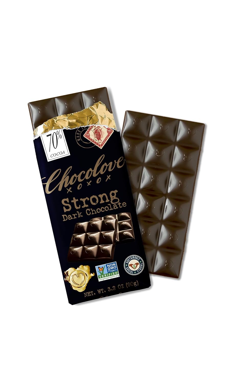 Chocolove, Bar Chocolate Dark Strong 70%, 3.2 Ounce