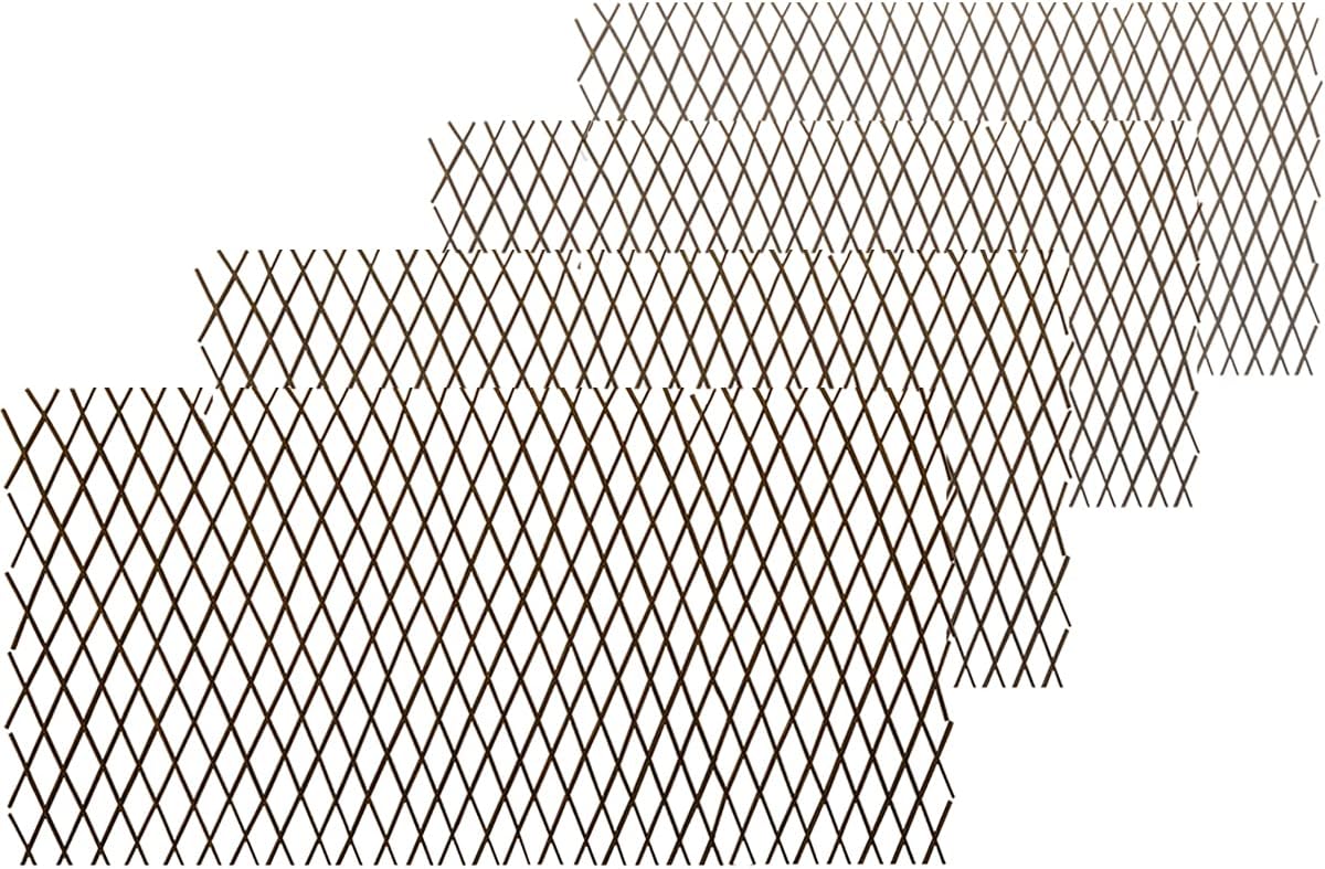 Natural Lattice Willow Trellis Fence for Climbing Plants,Expandable Garden Fence Wall Panel, Outdoor Decorative Wood Fence (1 Pieces)