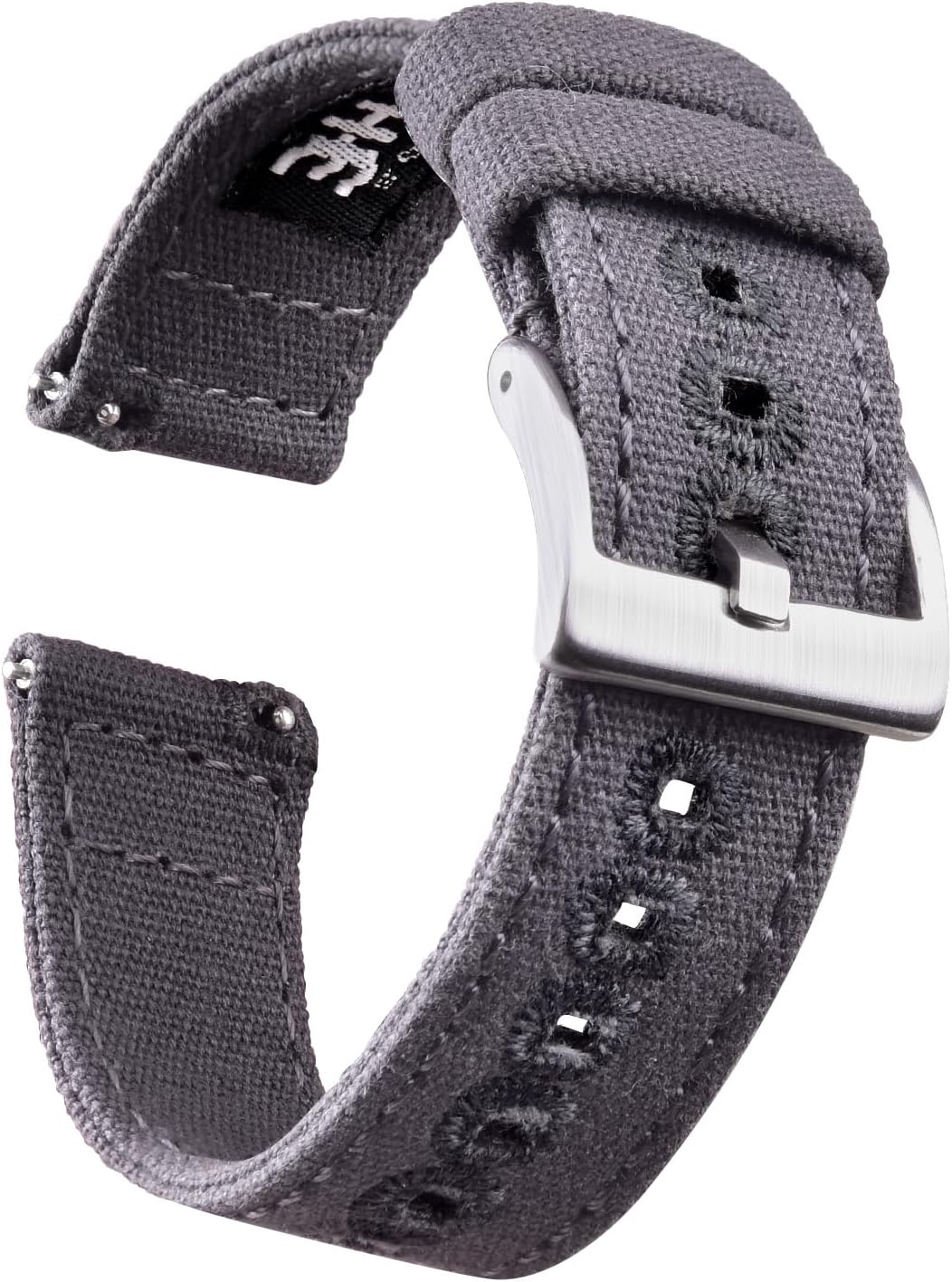 Ritche Christmas Gift Canvas Vintage Quick Release Watch Band 18mm 20mm 22mm 24mm Replacement Watch Straps for Men Women, White Elephant Gifts, Stocking Stuffers for Men, Father's Day gifts