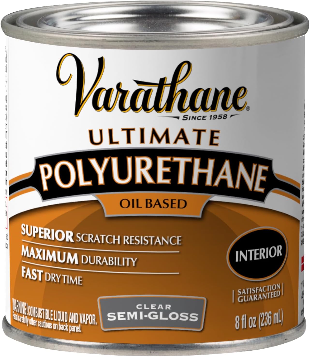 Rust-Oleum 9141H Oil Polyurethane, Quart, Satin Finish