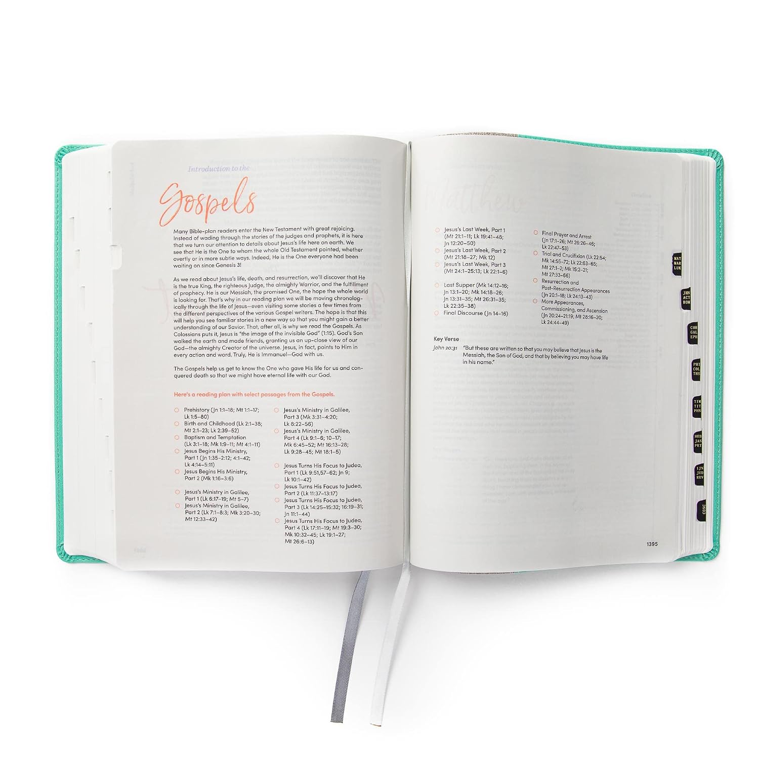 CSB Lifeway Women's Bible, Gray/Mint LeatherTouch, Indexed, Black Letter, Single-Column, Wide-Margins, Devotions, Articles, Word Studies