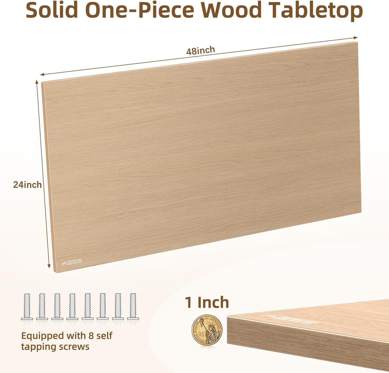 Rectangular Wood Table Top, 71x32x1 in Solid One-Piece Workbench Top | Wood Table Top Particle Board For Standing Desk, Home Office DIY Countertop, Washer Dryer, Coffee Bar And Workbench Use