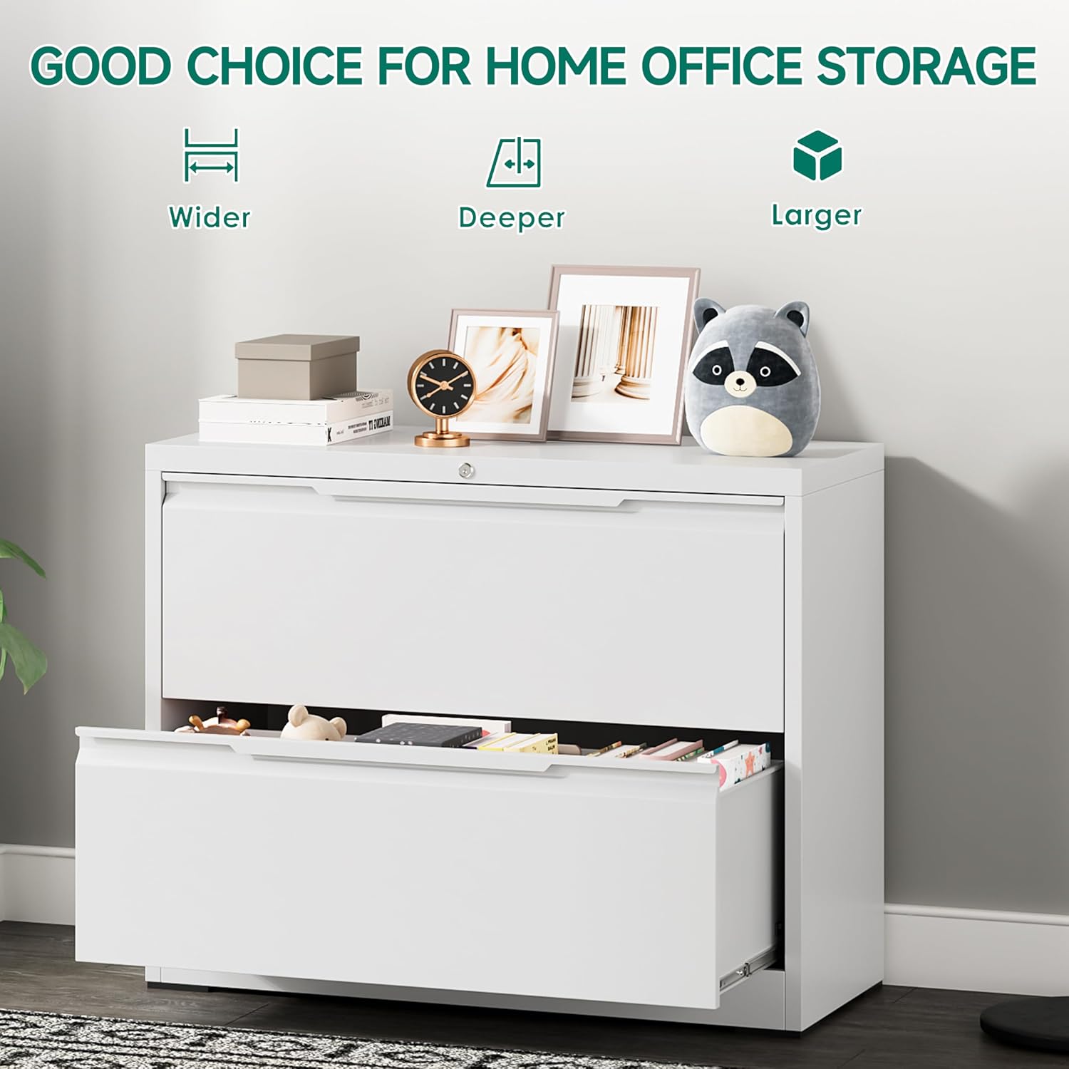 3 Drawer File Cabinet with Lock,Vertical Filing Cabinets for Home Office,Heavy Duty Metal File Cabinet for Hanging A4/Letter/Legal Size File,Vertical File Cabinet 15" W X 17.8" D X 38.3" H-Black