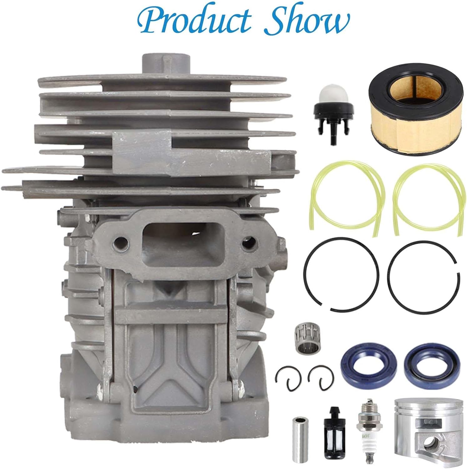 Autoparts Cylinder Piston Kit Replacement for Stihl MS251 MS 251 44mm Diameter Engine 1143 020 1207, 1143-020-1207 Chainsaw