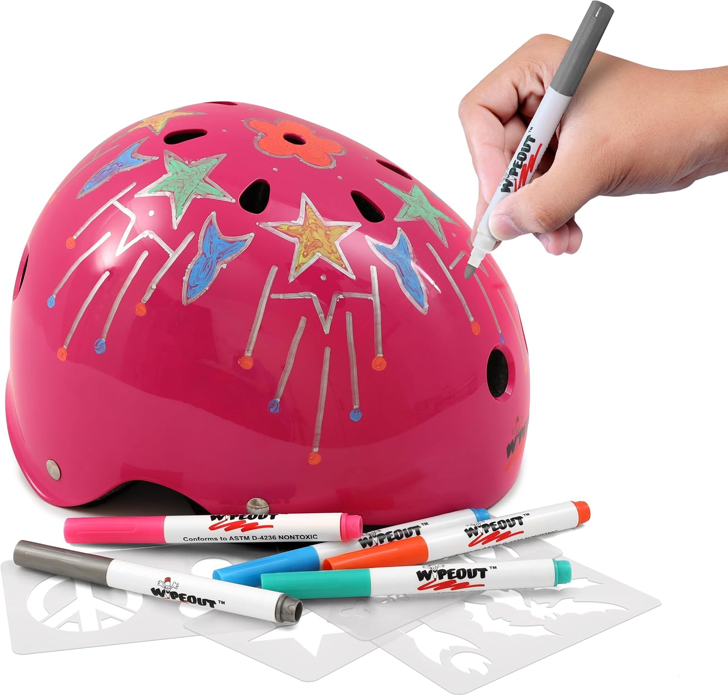 Dry Erase Kids Helmet – Ideal for Bike, Skate, Scooter, in-Line Skating and Rollerblading