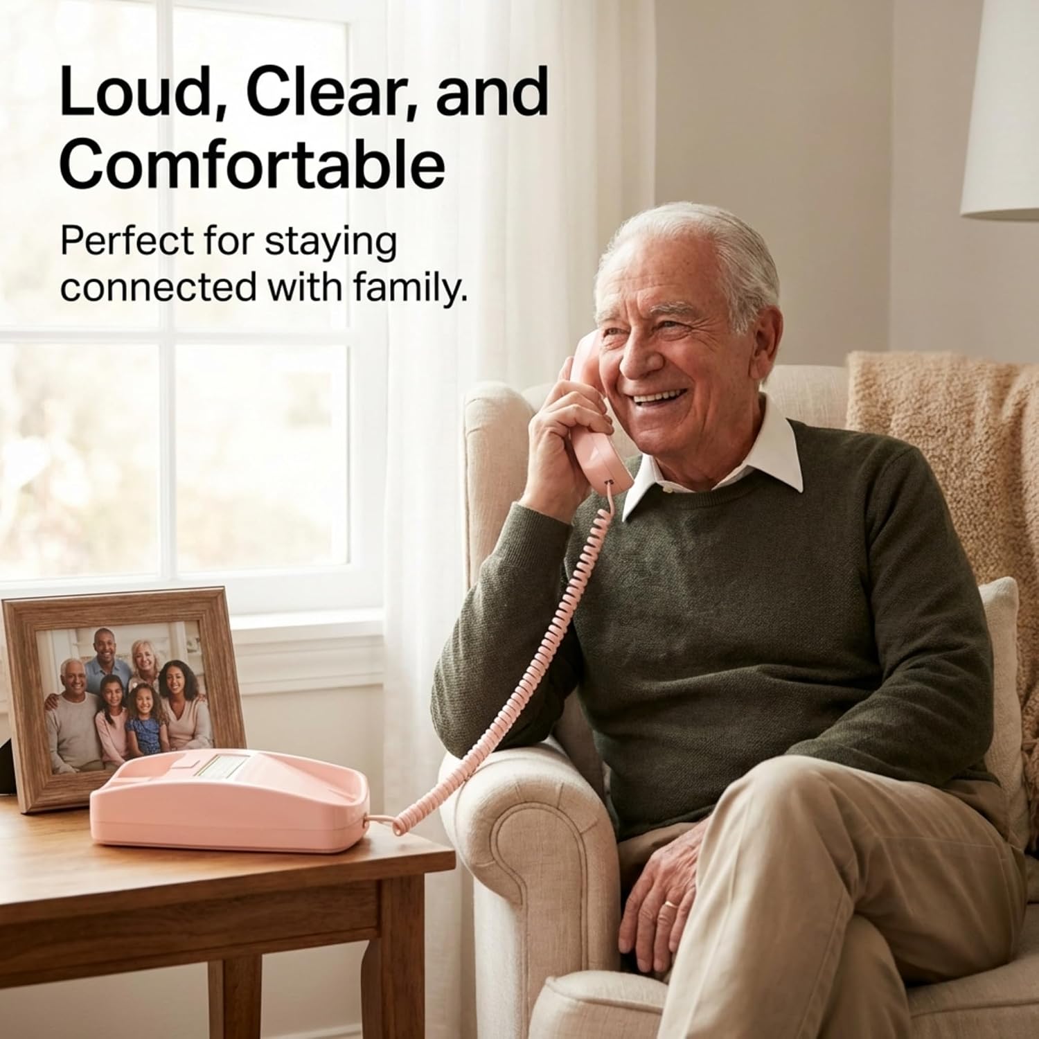 iSoHo Big Button Corded Phone for Seniors – Easy-to-Use Landline with Lighted Keypad, Ergonomic Handset & No Power Needed – Retro Home Phone for Elderly, Visually Impaired & Hard of Hearing | Telephone for seniors, visually impaired, lighted keypad, redi…