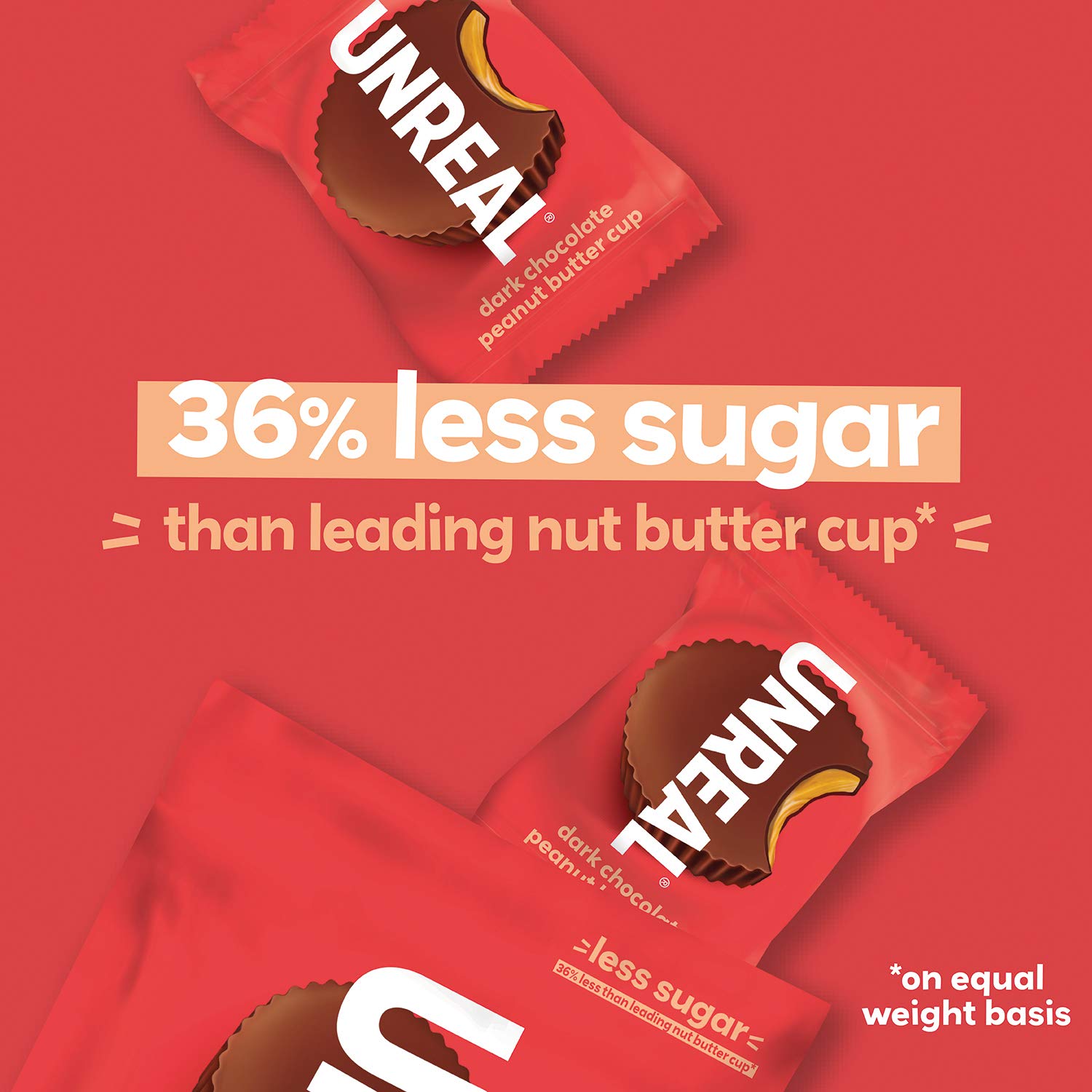Unreal Dark Chocolate Peanut Butter Cups, 4.2 oz