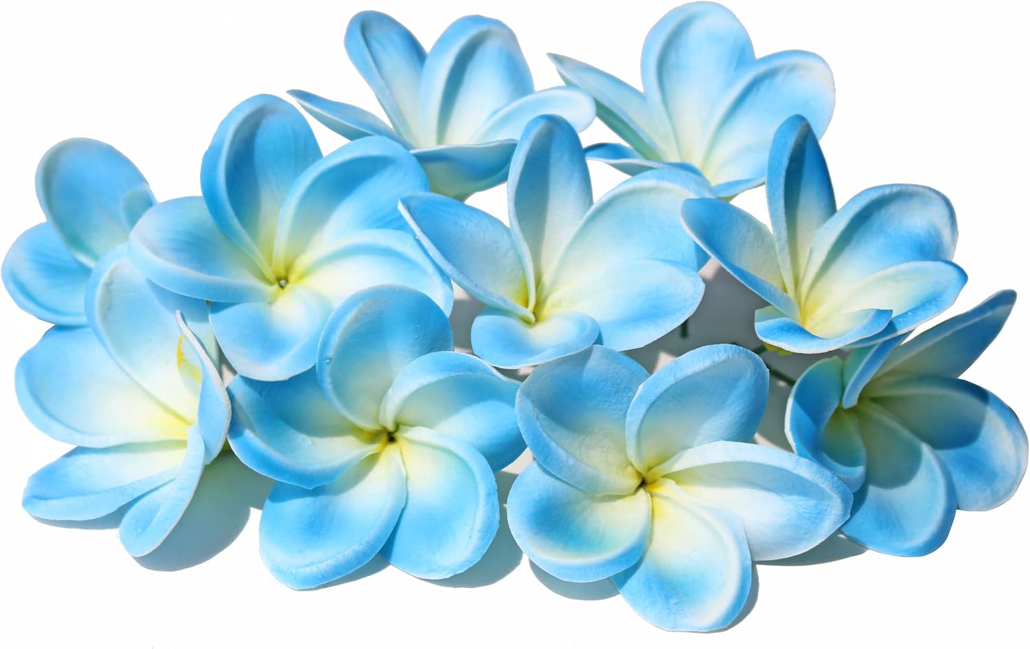 10PCS Artificial Plumeria Flowers with Stem, Apricot | Natural Real Touch,DIY Cake Decoration, Hawaiian Part, Luau Decor, Wedding Bouquets