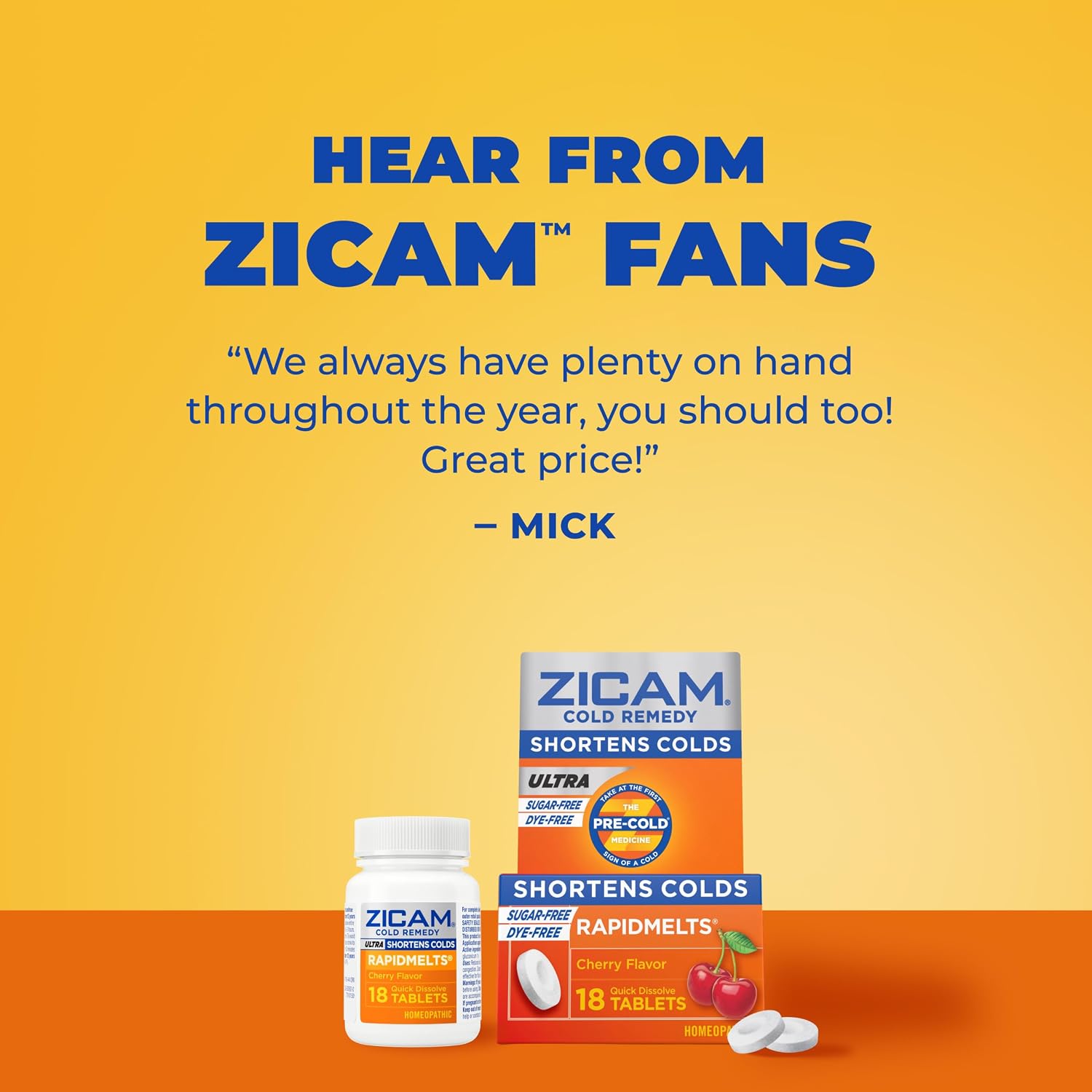 Zicam Cold Remedy RapidMelts, Citrus, 25 Count