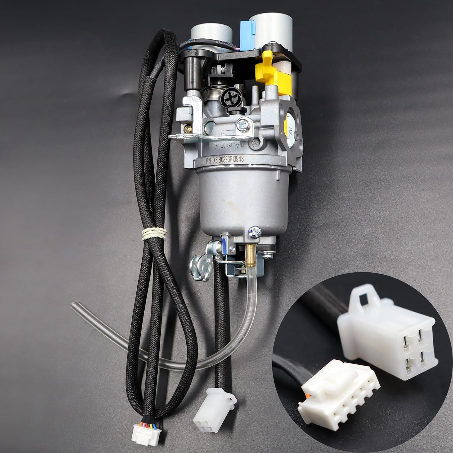 Huayi OEM Carburetor Compatible with Predator Dual Fuel Inverter Generator | 5000-Watt 71367 70143 Replacement Carb kit