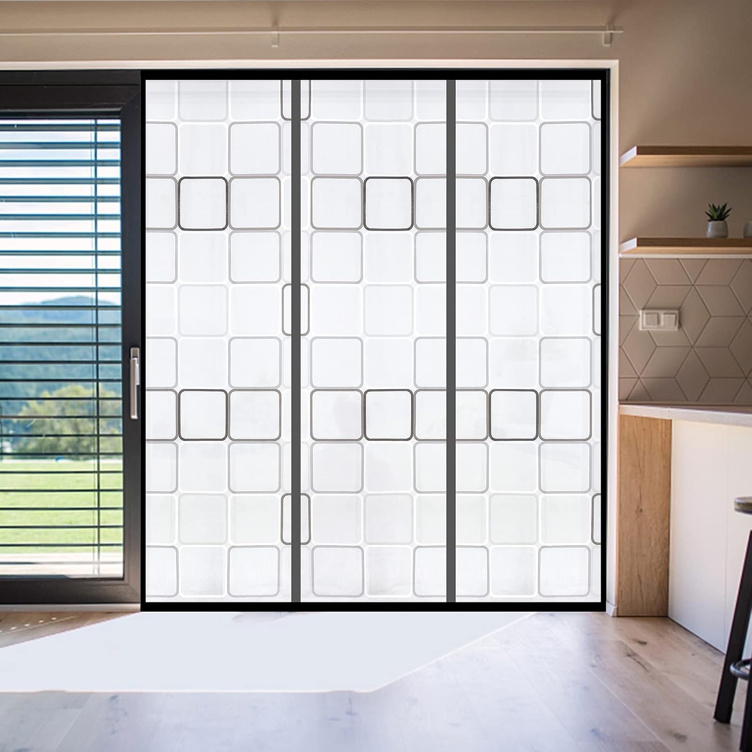Insulated Door Curtain, Thermal Magnetic Self-Sealing EVA Door Screen Winter Stop Draft Keep Cold Out Door Cover for Kitchen, Bedroom
