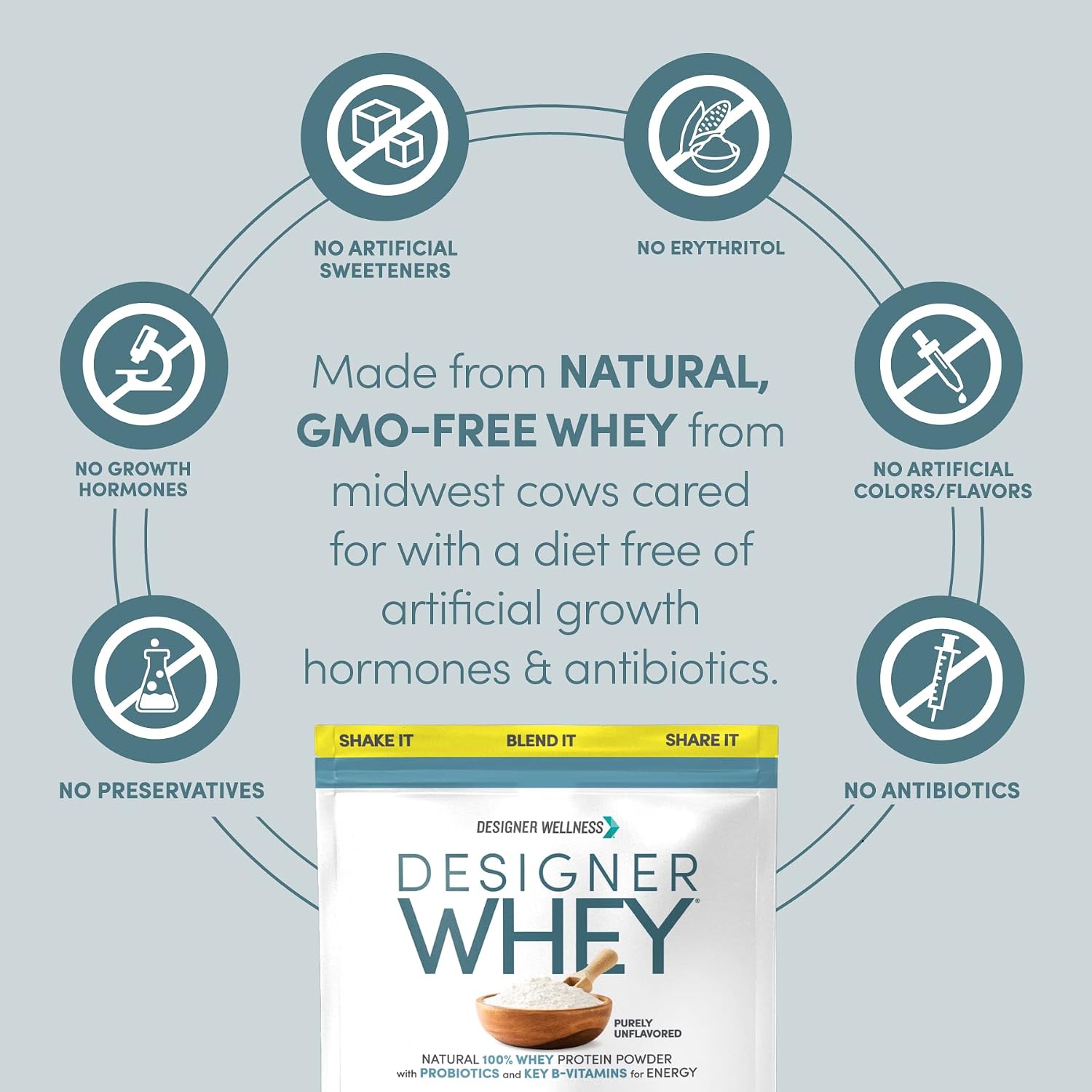 Designer Wellness, Vanilla, Designer Whey Protein Powder, 2 lb