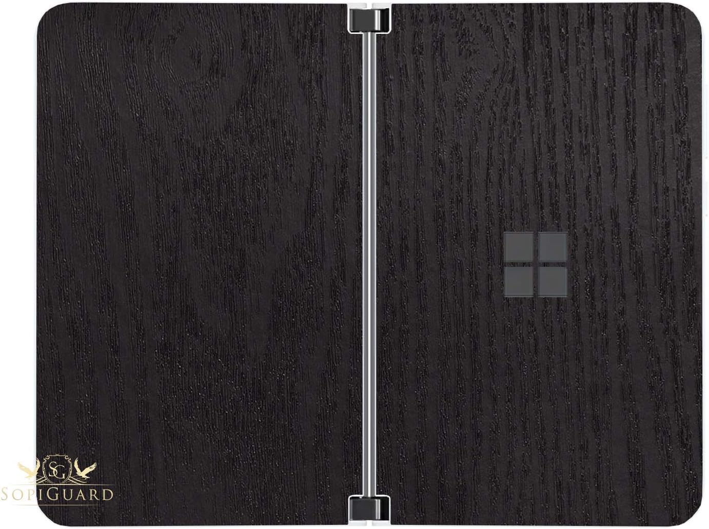 SopiGuard Sticker for Surface Duo Phone Edge-to-Edge Precision Vinyl Skin Wrap (Leather Textured)