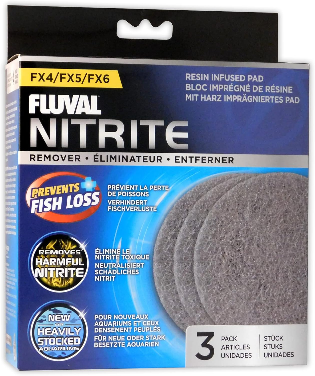 Fluval Quick Clear FX4/FX5/FX6 Fine Filter Water Polishing Pad - 3 - Pack