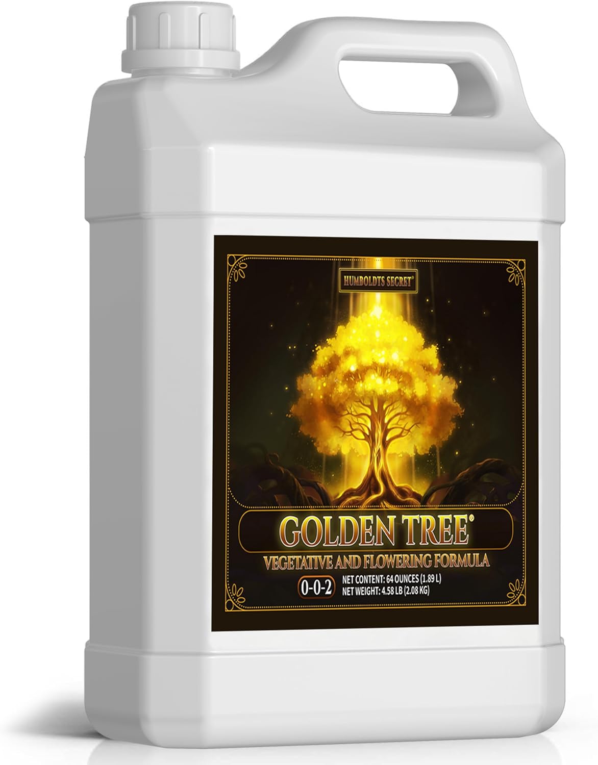Humboldts Secret Golden Tree Liquid Plant Food | Enhances Growth Indoors or Outdoors | All-in-One Plant Nutrients for Vegetables, Trees, Flowers, Fruits, Roses, Lawns, Tomatoes | 16 Ounce