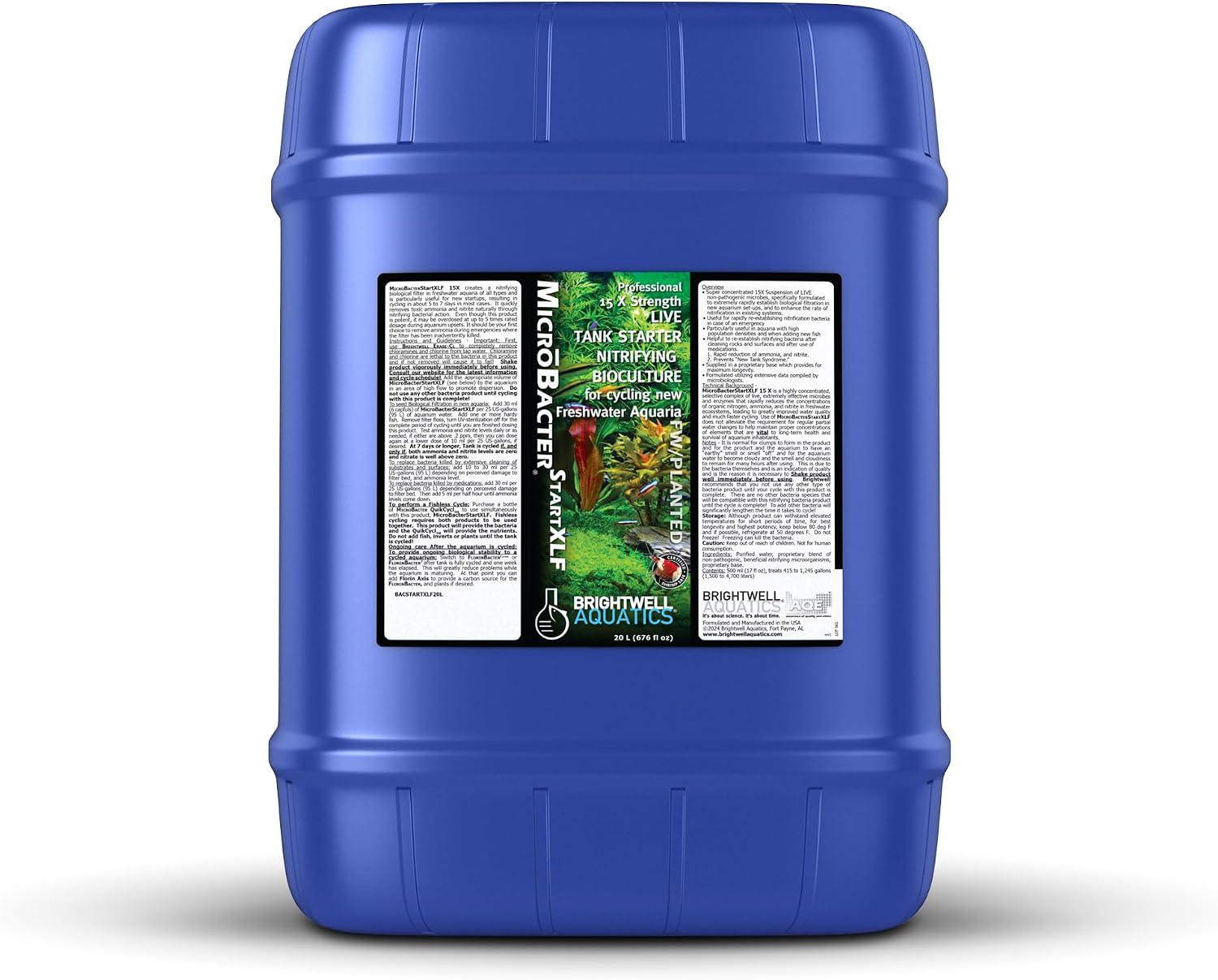 Brightwell Aquatics MicroBacter Start XLF Freshwater Tank Starter, 125 ml