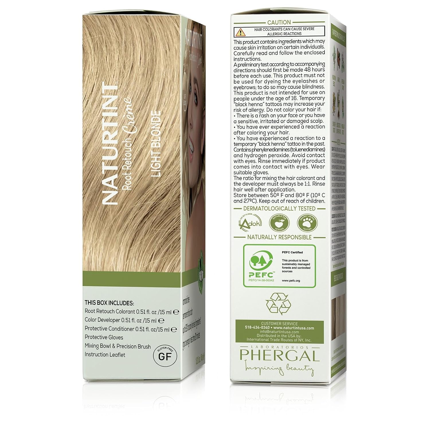 Naturtint Light Brown Root Retouch Crème Permanent Hair Color - Ammonia Free, Conceal Grays, No Artificial Scent, 1.52 Fl Oz