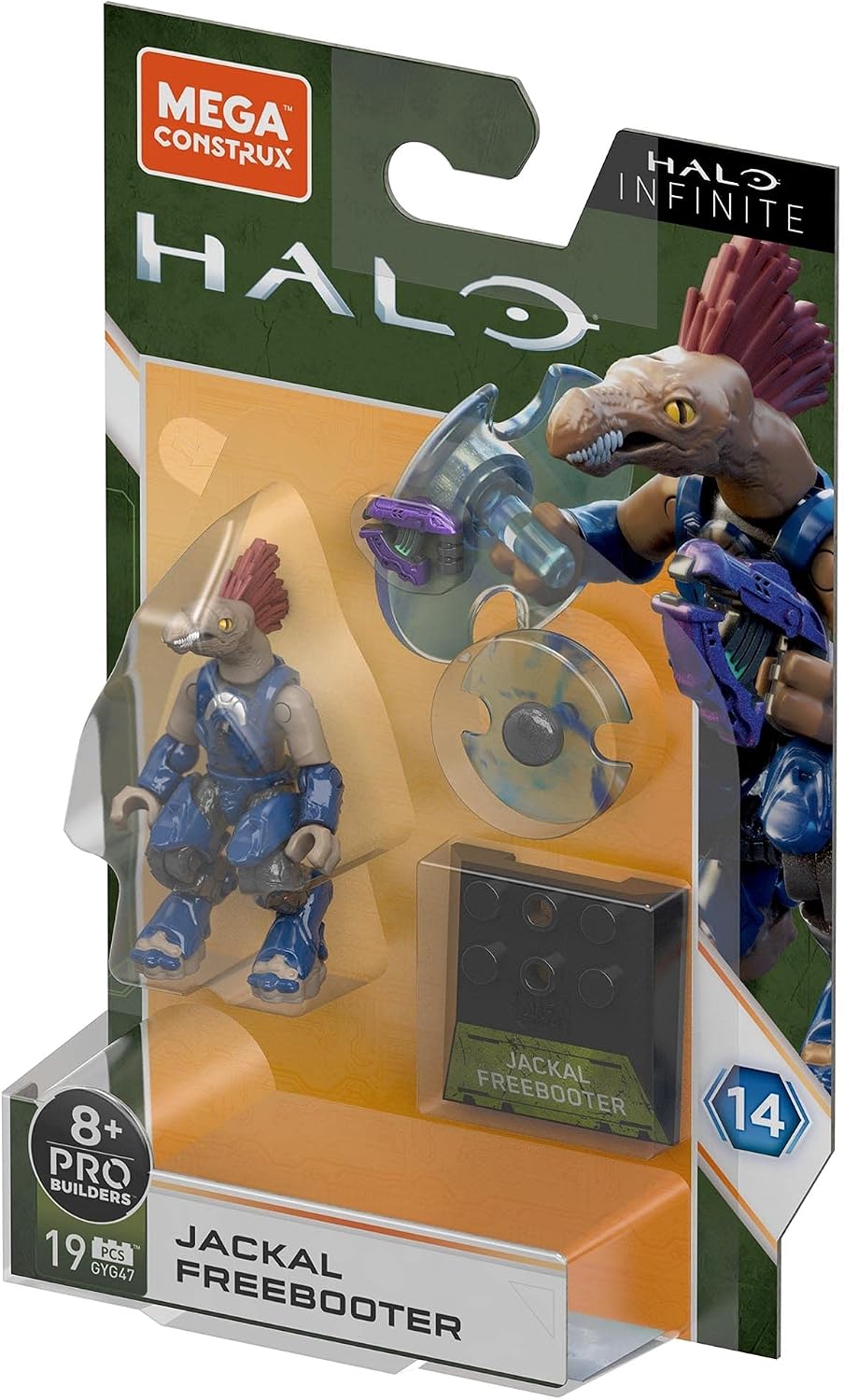 Mega Halo Heroes Construx Pro Builders Series 14 Jackal Freebooter Figure GVP47