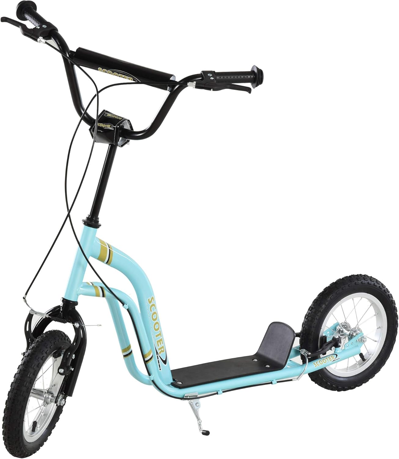 Aosom Kick Scooter with Dual Caliper Brakes Ages 5+ Max Load 220lbs