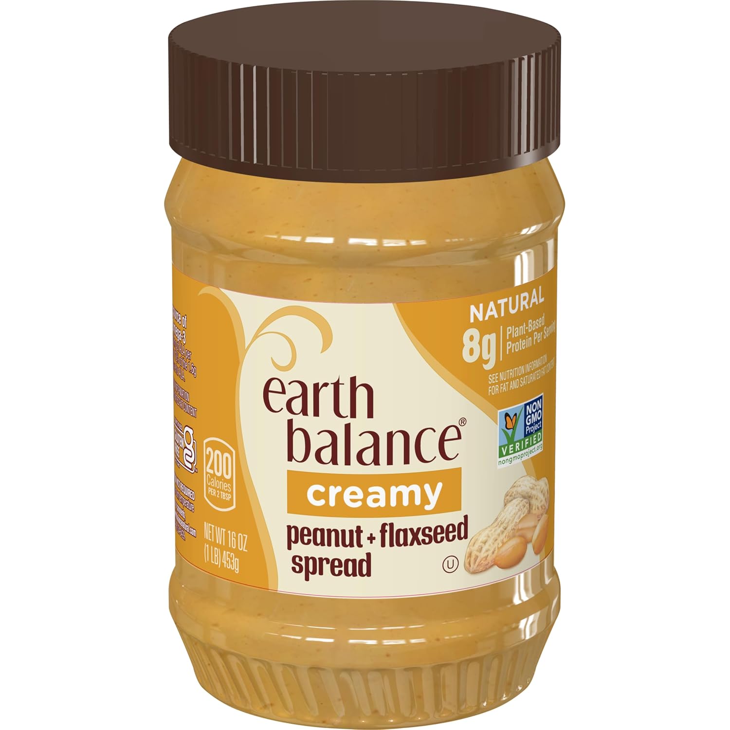 Earth Balance Creamy Peanut Butter and Flaxseed Spread, 16 oz.