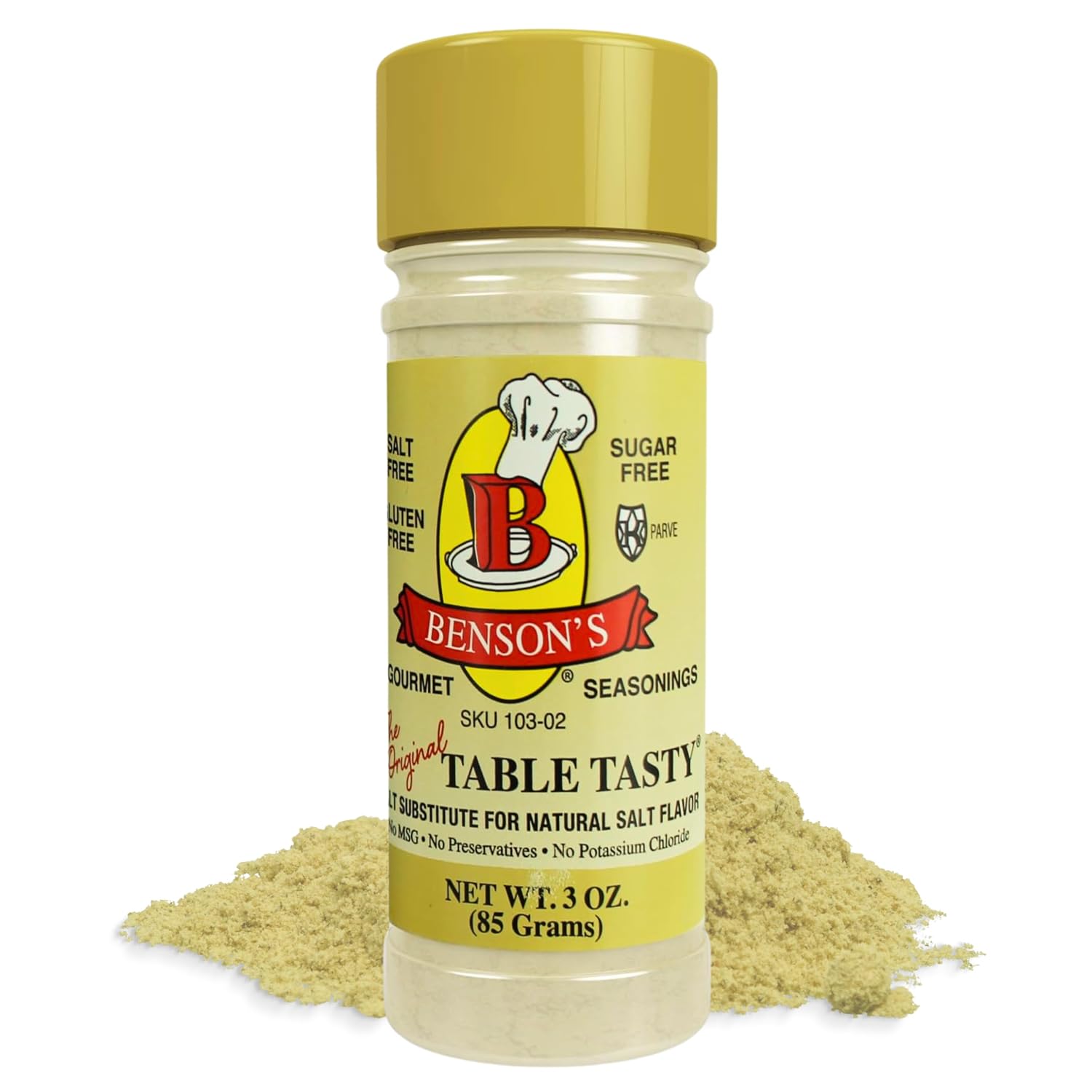 Benson’s - Table Tasty Salt Substitute, Salt-Free Gourmet Popcorn Seasoning, No Sodium, No Potassium Chloride, No MSG, Gluten Free