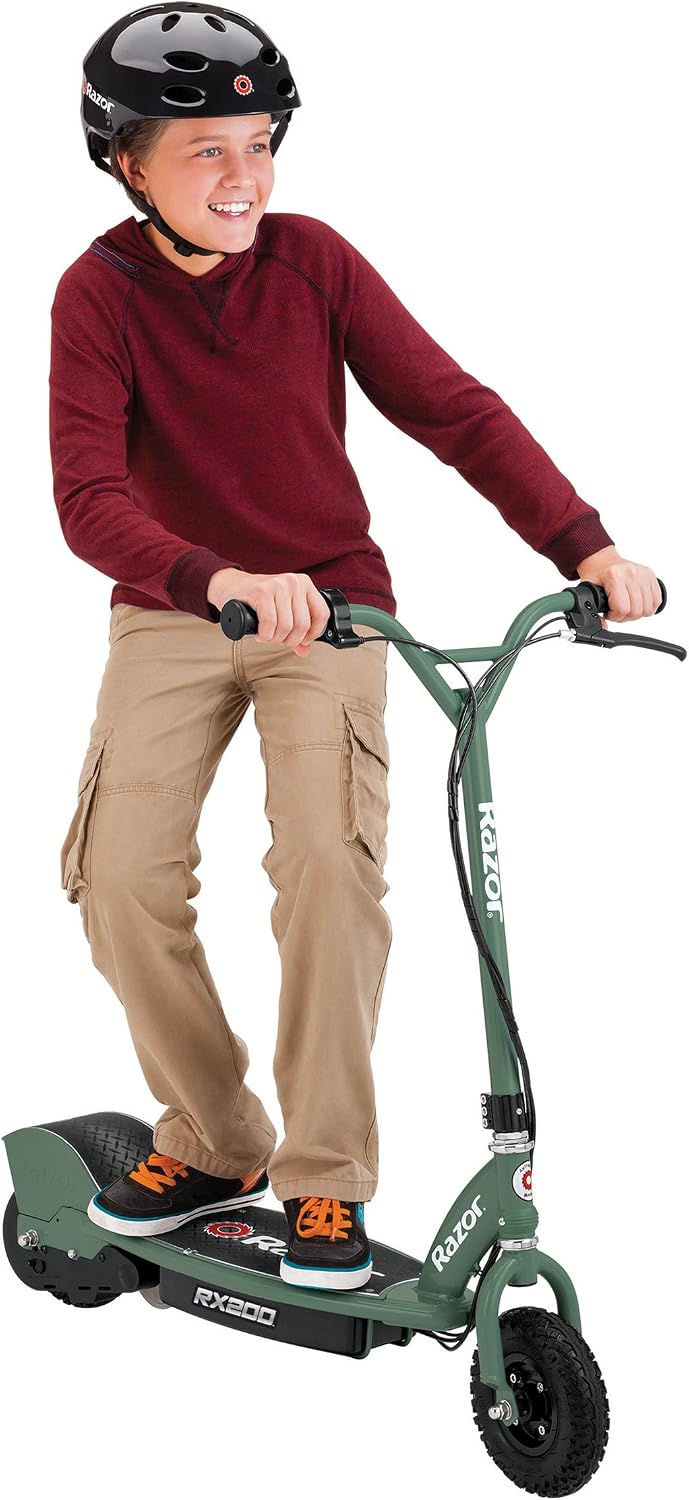 Razor RX200 Electric Off-Road Scooter for Kids Ages 13+ - Lightweight, Steel Frame, 24V Rechargeable Battery, Up to 12 MPH, Up to 8 Mile Range