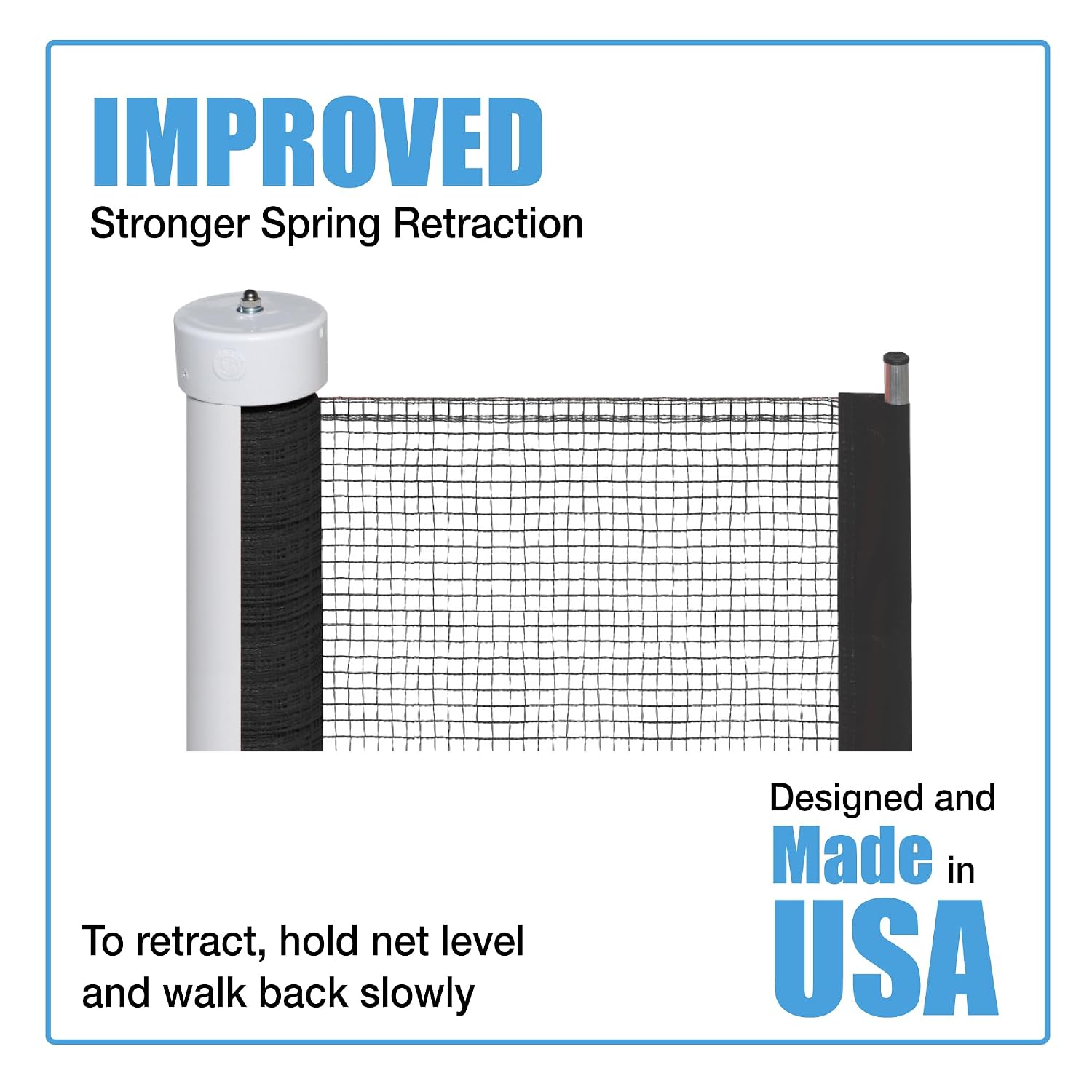 Kidkusion Retractable Driveway Guard | Adjustable Up to 25 Ft. | Visual Boundary for Playtime Safety | Black | Made in USA