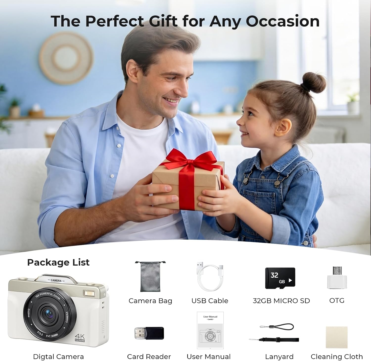 4K Digital Camera for Photography, 2026 Latest 64MP Autofocus WiFi Vlogging Camera for YouTube