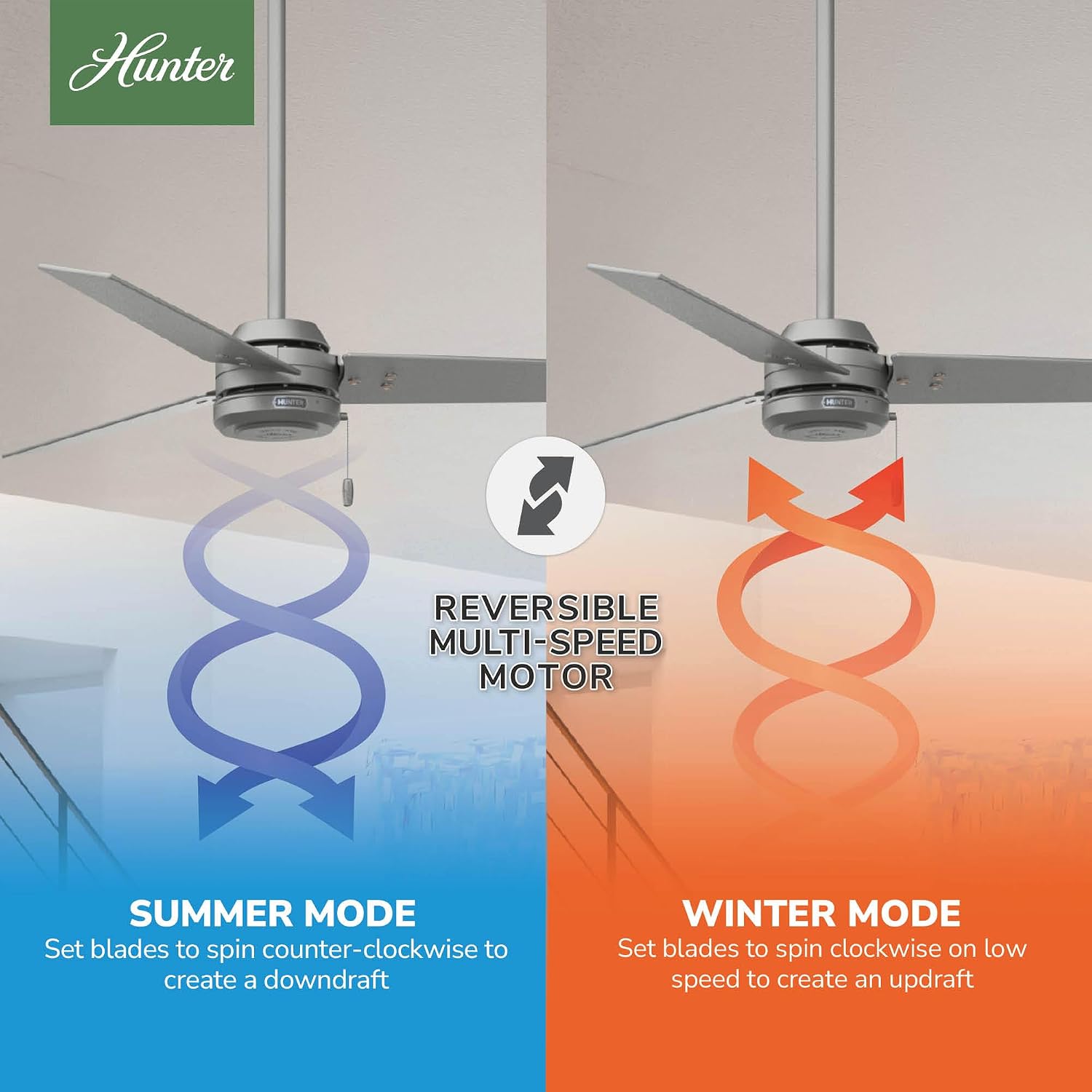 Hunter Cassius, Outdoor or Indoor, Ceiling Fan, 44 inch, Matte Black
