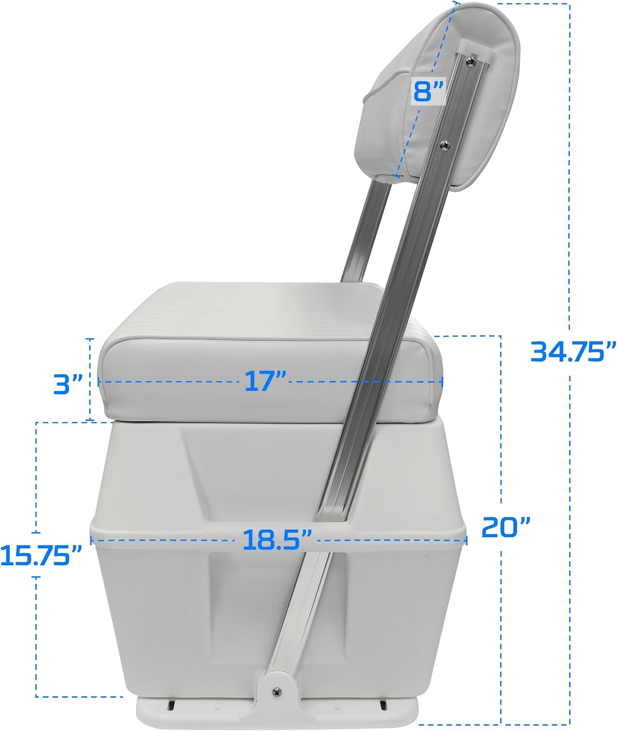 Wise 8WD159-784 Swingback Cooler Seat, 50-Quart, Cuddy Brite White