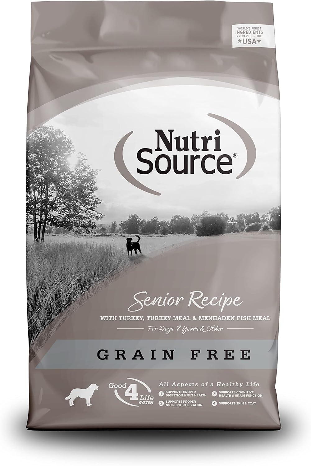 NutriSource Senior Dry Dog Food, Chicken & Rice, 26 lb | Probiotic & Prebiotic Support, Glucosamine & Chondroitin, Grain Inclusive, No Corn Wheat or Soy