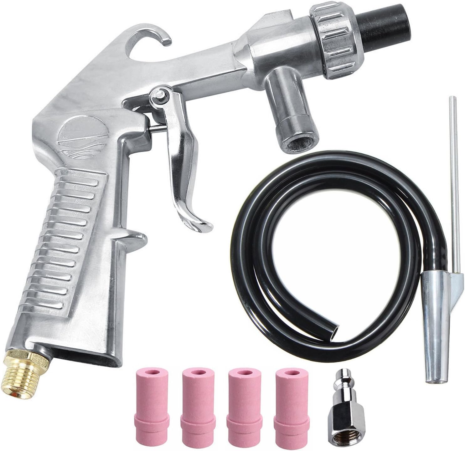 Wogoboo Sand Blaster Kit Blasting Sandblaster Siphon Feed Gun Nozzle Rust Remove Abrasive Sand Blasting for Sandblast Cabinets