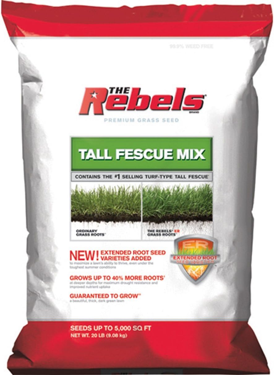 Pennington Seed 100081773 Rebels Turf Type Tall Fescue Mix 20 Lbs.