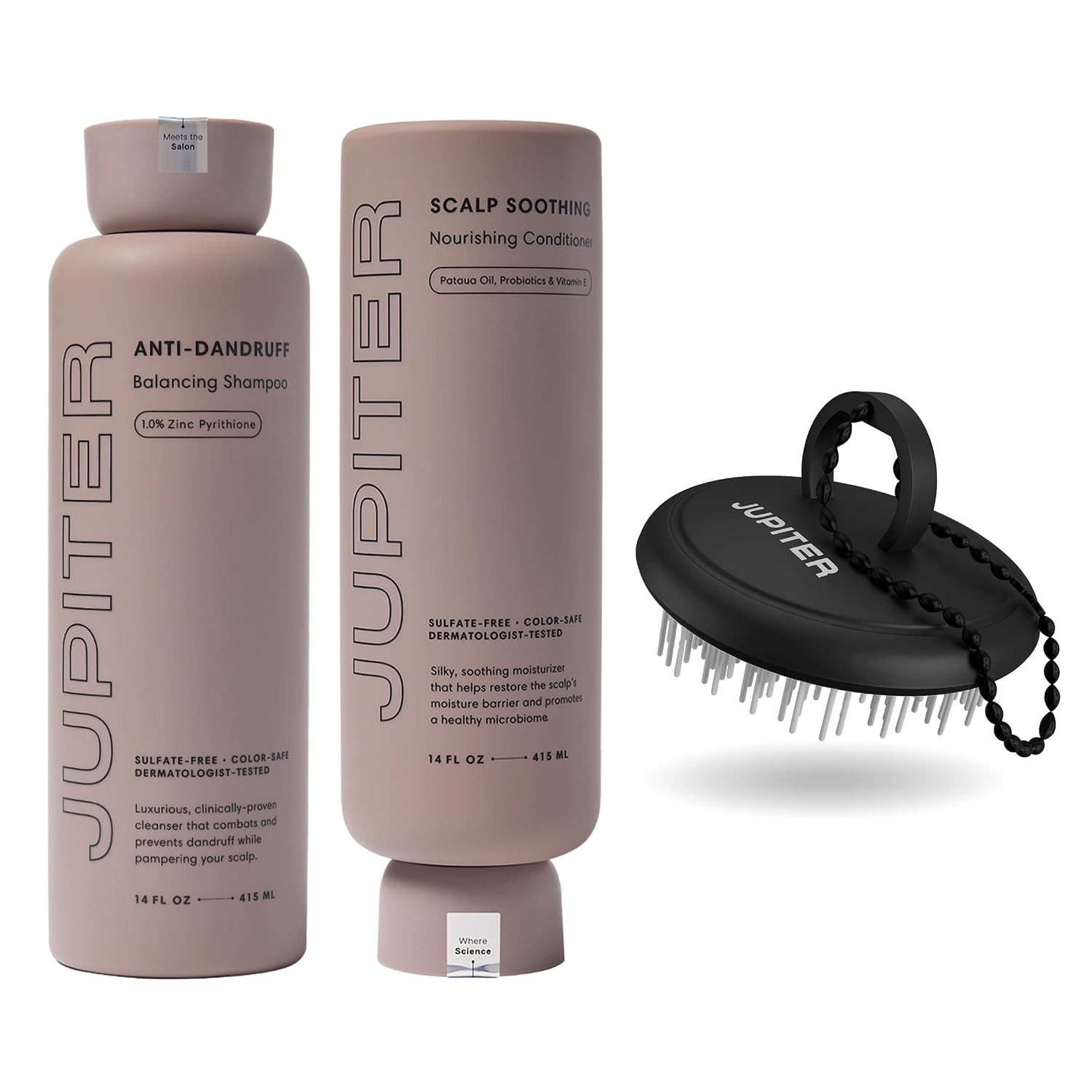 Jupiter Balancing Shampoo & Nourishing Conditioner for Men & Women - Clarifying Cleanse for Oily, Dry & Sensitive Scalp - Hydrates