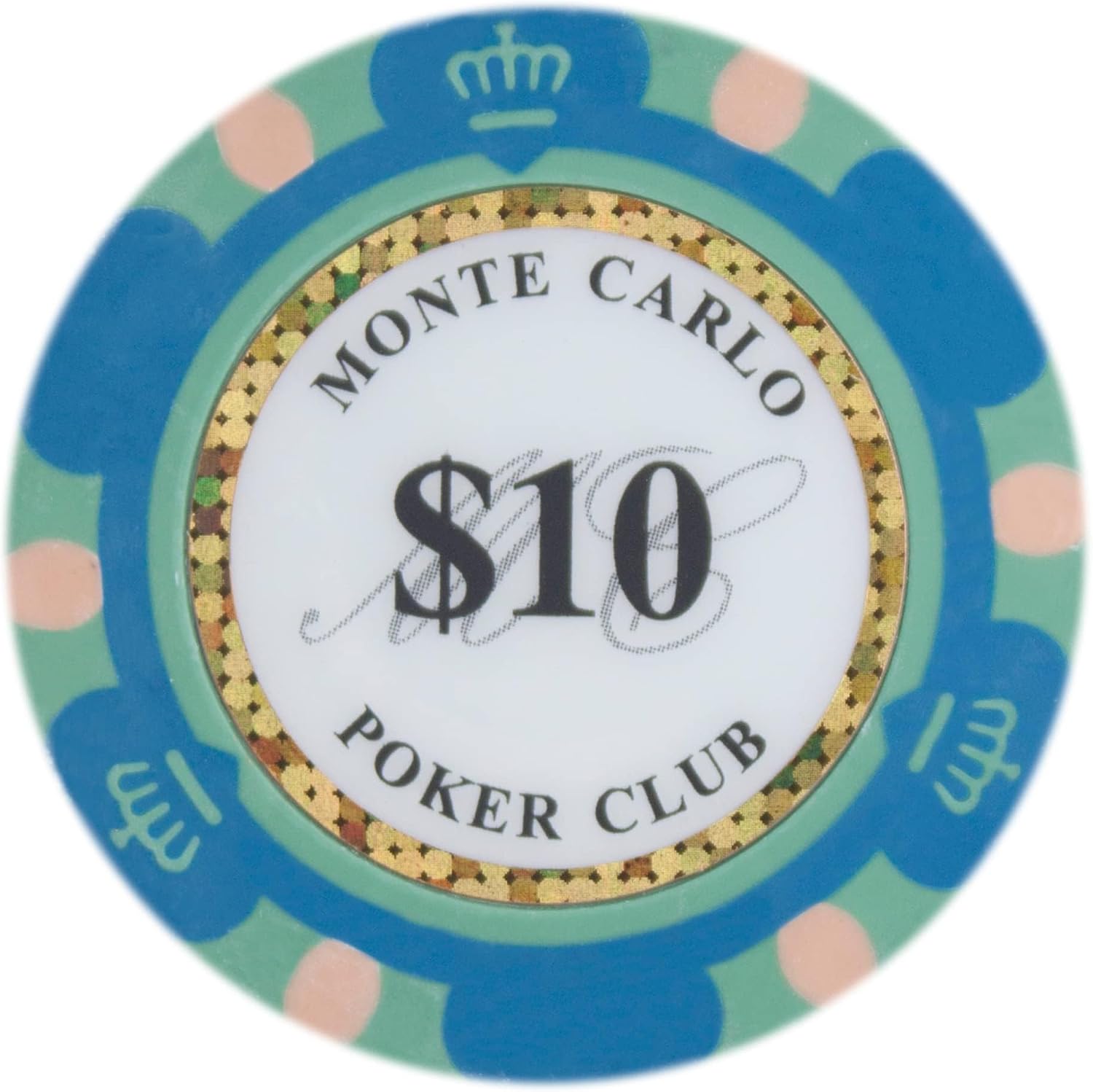 Brybelly Monte Carlo Premium Poker Chips (50-Pack) Heavyweight 14-Gram Clay Composite