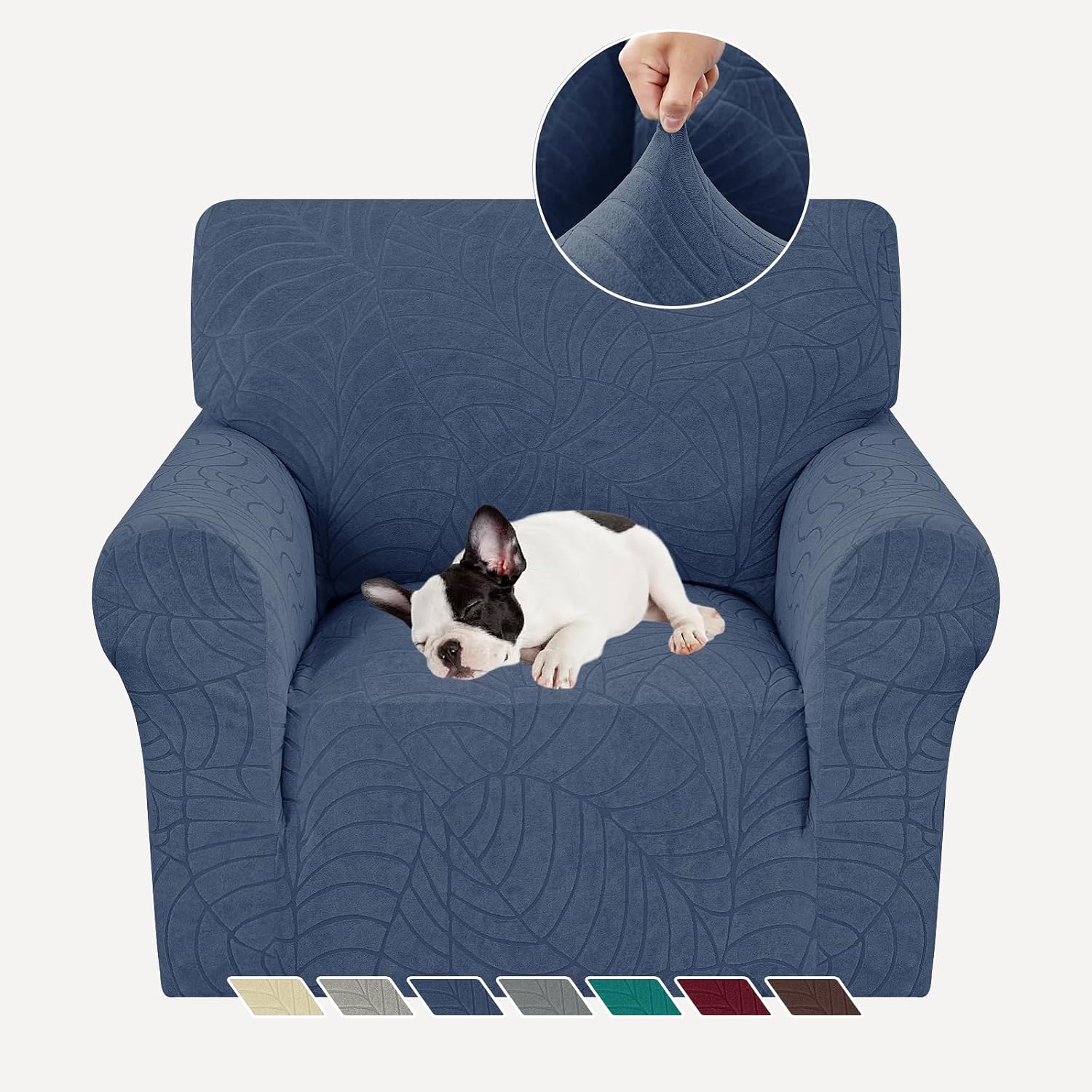 YEMYHOM Couch Cover Latest Jacquard Design High Stretch Sofa Covers for 2 Cushion Couch