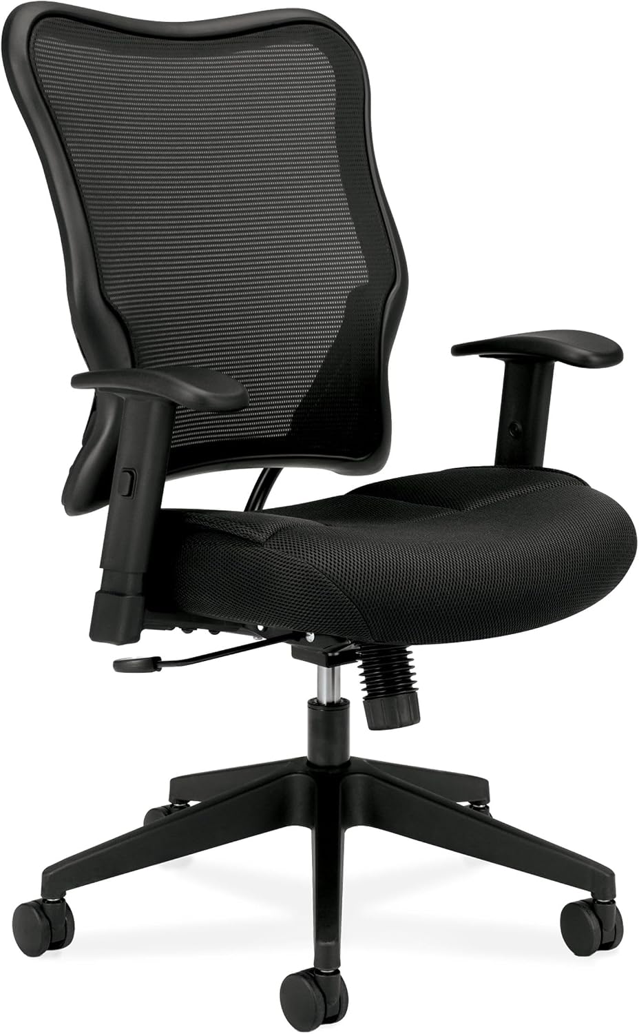 HON Wave Ergonomic Office Chair, Lumbar Support, Desk Chair, Black | High back ergonomic office desk chair with lumbar support, adjustable arms, office decor, advanced tilt for comfort